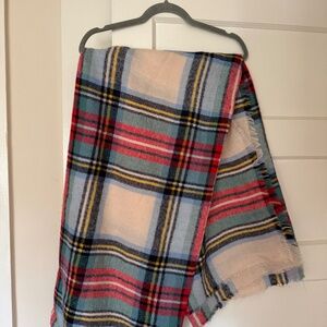 Multicolor Plaid Blanket Scarf/Shawl